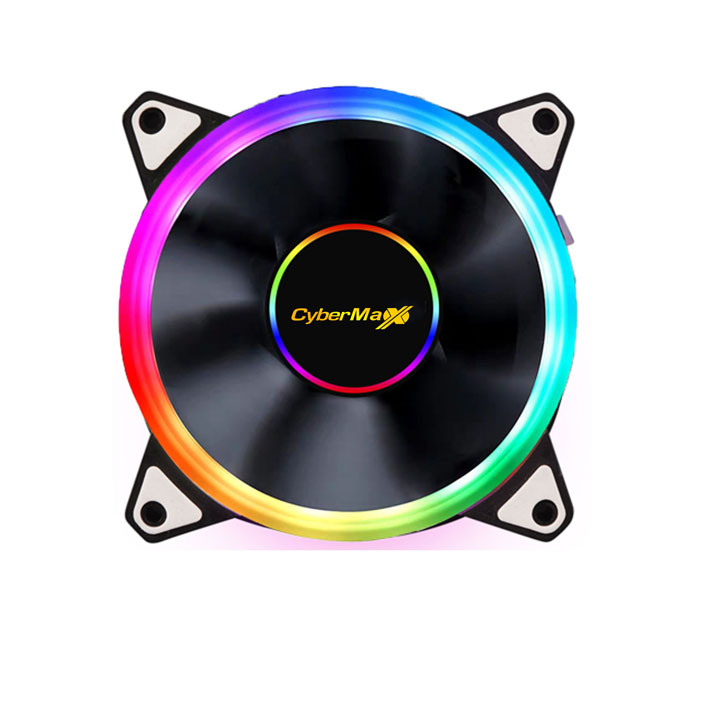 Single ring rainbow lighting fan